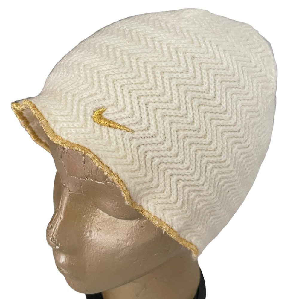 Nike Cream & Gold Knit Beanie One Size